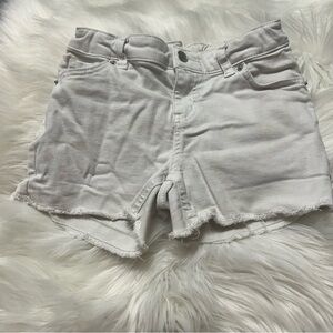 Size 10-12 GIRLS Cat & Jack White Denim Shorts E2